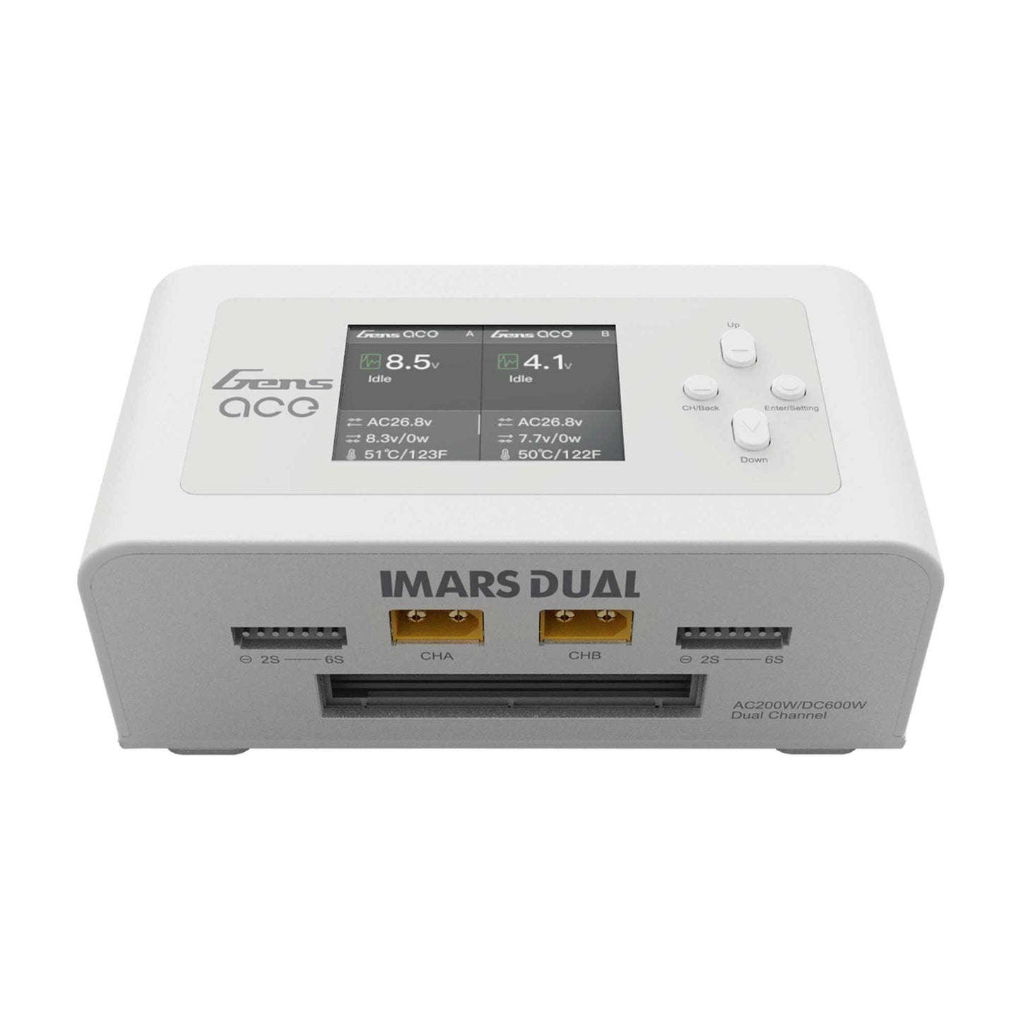 IMars Dual chnl 200W AC/600W DC 15A charger White