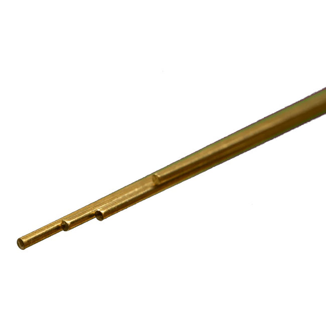 Round Brass Rod: 3/64" OD x 12" Long