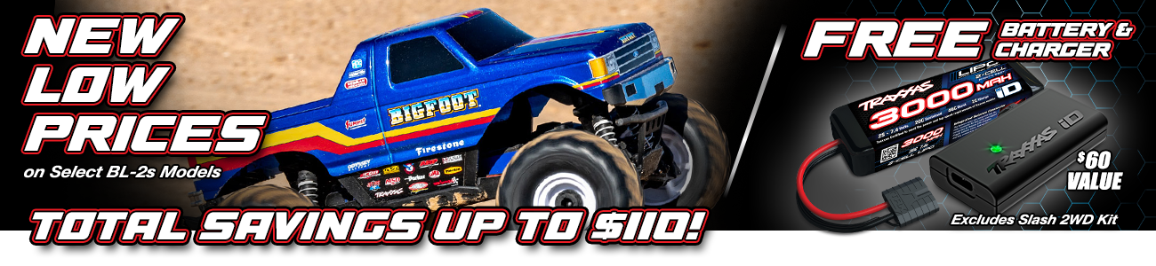 TRAXXAS BL-2s Battery and Charger Special