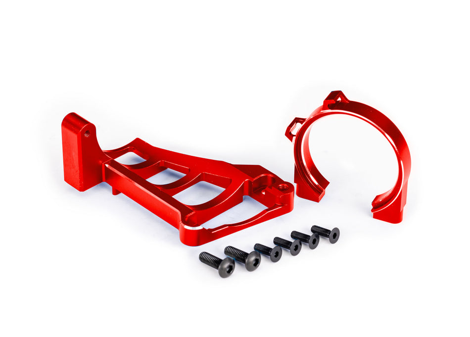 10261 Traxxas Red Aluminum Front and Rear Motor Mounts