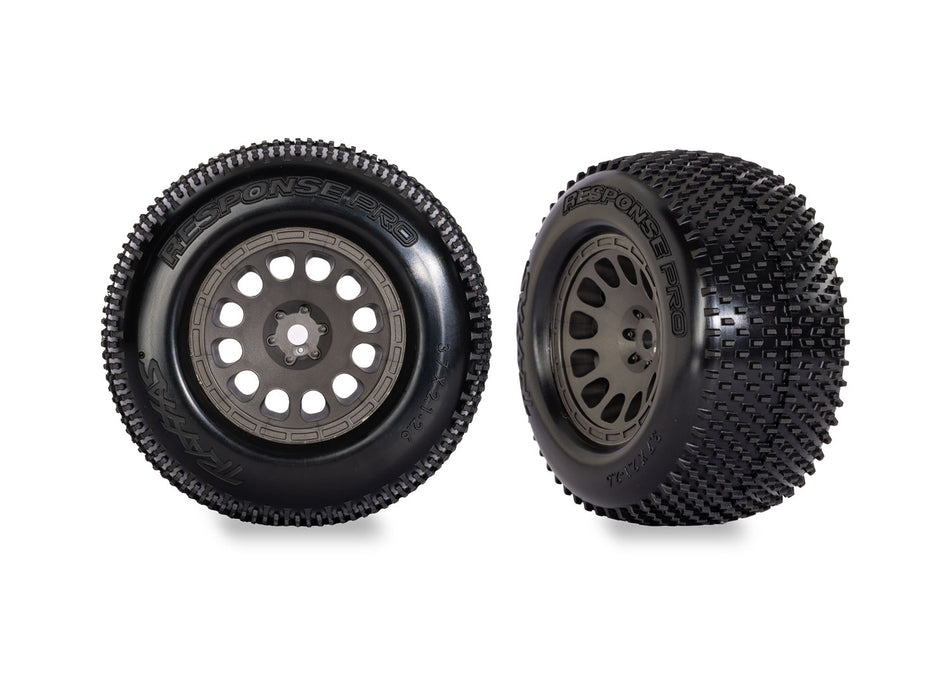 Traxxas 10774-GRAY Mini XRT Wheels with Response Pro Tires (2) — Gray