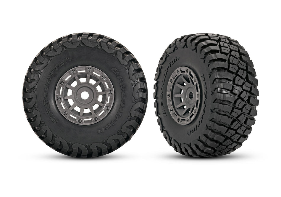 Traxxas 1.4" Gray Wheels w/ BFG Mud-Terrain Tires (2)