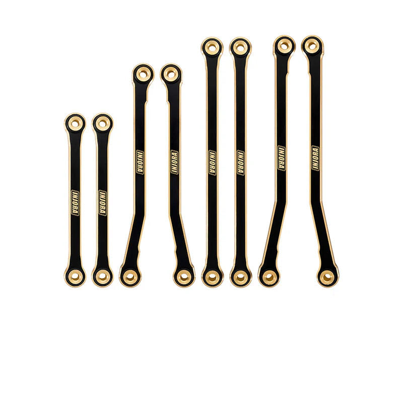 INJORA Black Brass High Clearance Chassis Links for 1/18 Redcat Ascent-18