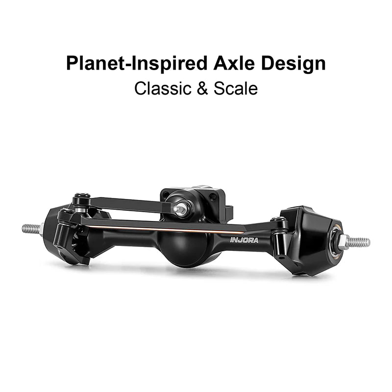 INJORA +3mm Planet Axles with Brass Steering Knuckles for 1/30 SCX30