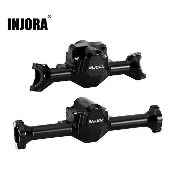 INJORA Aluminum Front & Rear Axle Housings for Axial SCX30 – SCX30-10BK