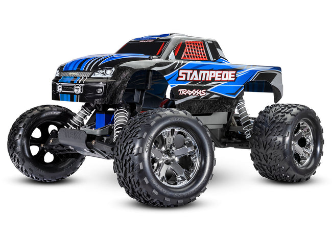 36054-8 Stampede: 1/10 Scale Monster Truck w/USB-C Blue
