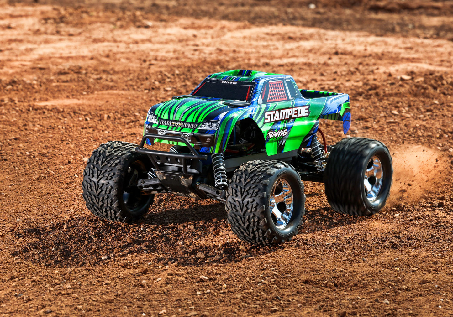 36254-8 Stampede: 1/10 Scale Monster Truck 2WD HD w/USB-C Green