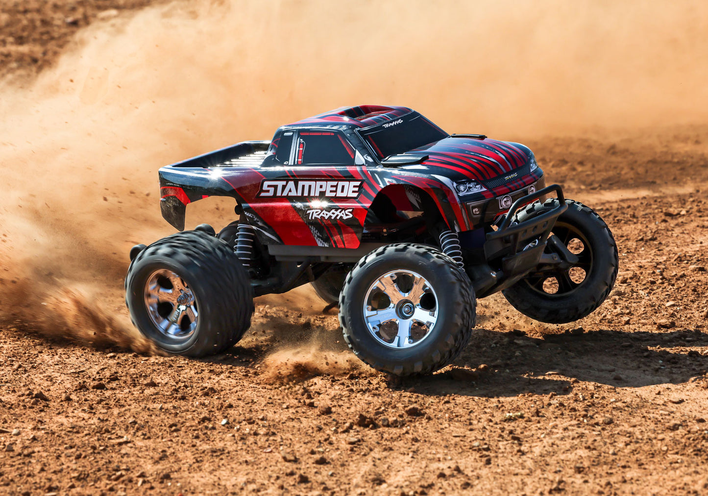 36254-8 Stampede: 1/10 Scale Monster Truck 2WD HD w/USB-C Red