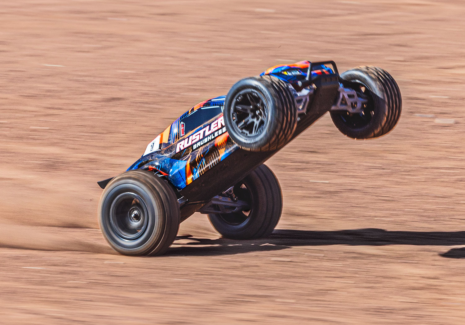 Traxxas 37454-4 Rustler 2WD Brushless Orange — RC Stadium Truck