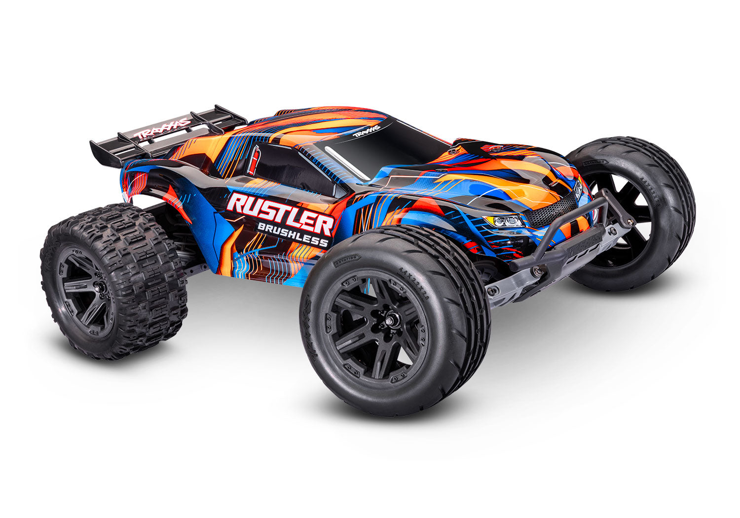 Traxxas 37454-4 Rustler 2WD Brushless Orange — RC Stadium Truck