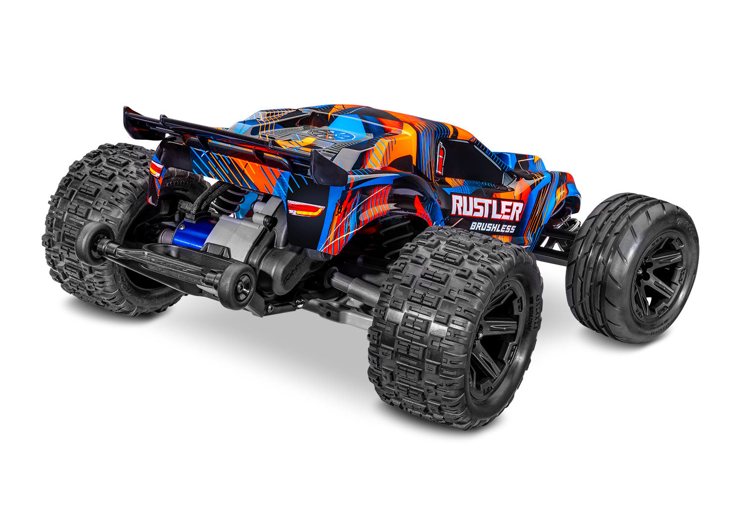 Traxxas 37454-4 Rustler 2WD Brushless Orange — RC Stadium Truck