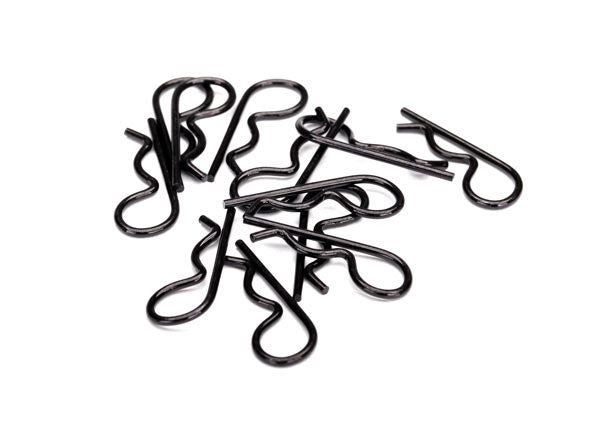 3934A Body clips, heavy duty (black) (12)