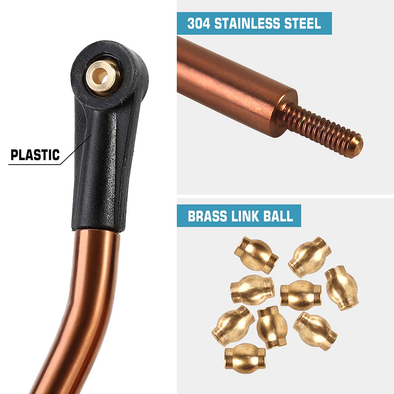 Copper plumbing component with labeled parts on a white background