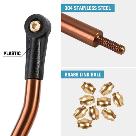 Copper plumbing component with labeled parts on a white background