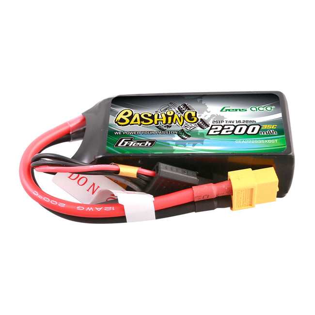 Gens ace Bashing 11.1V 2200mAh 35C 3S1P G-tech Lipo Battery Pack with XT60 Plug