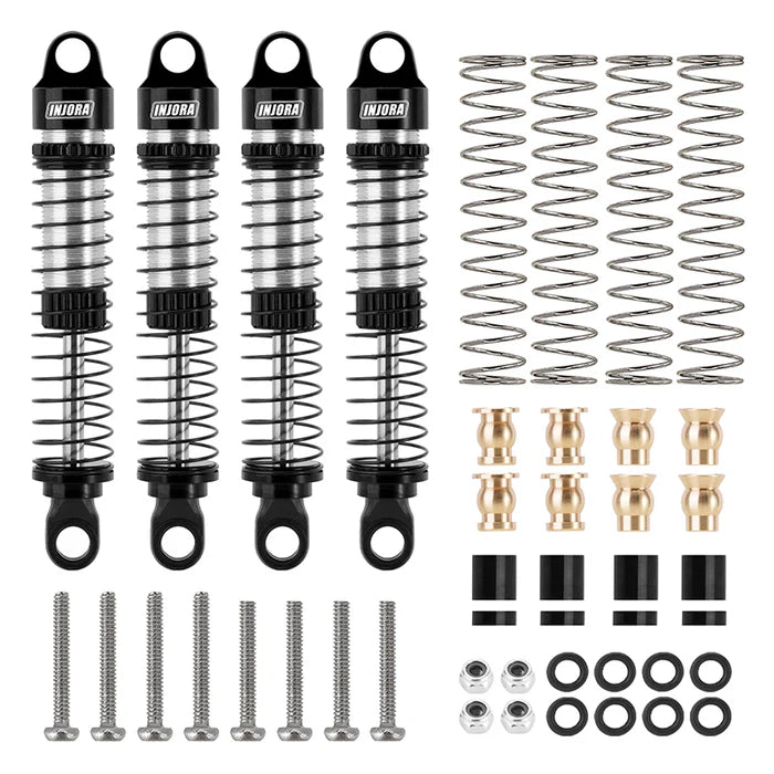 INJORA 59mm Long Threaded Oil Shocks for 1/18 Redcat Ascent-18 HPI Venture18