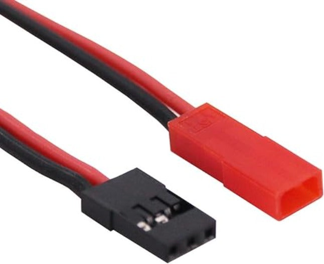 Male Servo Connector Plug to JST Female 22awg 10cm Silicone Wire