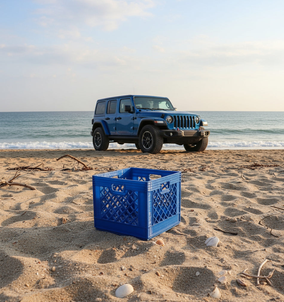 1/10 Scale Blue Milk Crate – Trail Accessory for RC Crawlers & Scale Builds