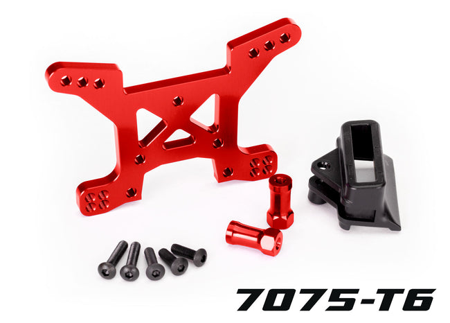 6739R Shock tower, front, 7075-T6 aluminum (red-anodized)