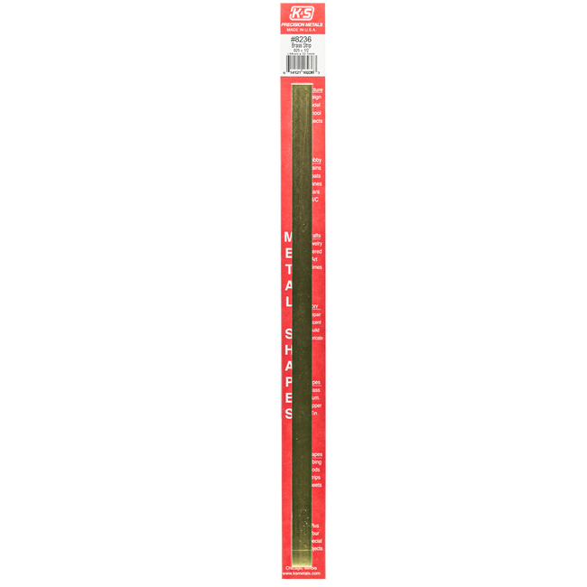 Brass Strip: 0.025" Thick x 1/2" Wide x 12" Long