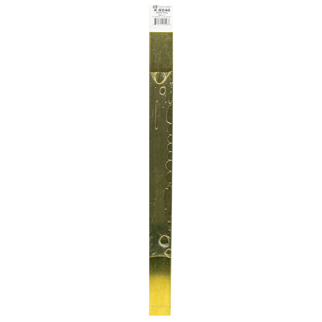 Brass Strip: 0.064" Thick x 1" Wide x 12" Long (1 Piece)
