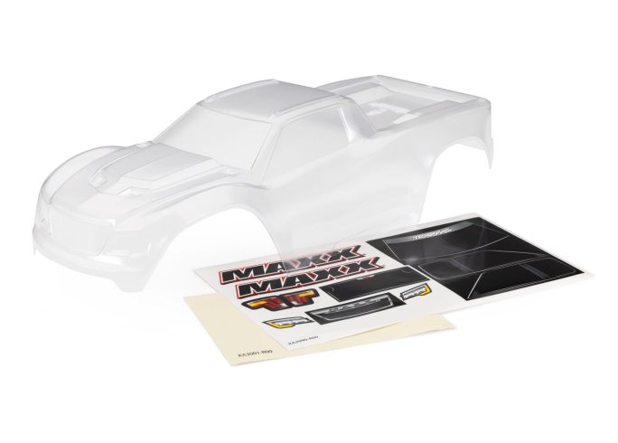 8918 Body, Maxx® (clear, requires painting)/ window masks/ decal sheet