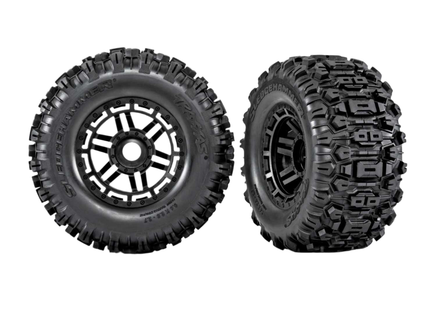 Two black off-road tires with belts on a white background, featuring the 'Belted' brand logo.