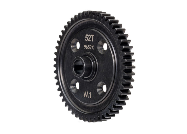9652X Spur gear, 52-tooth, machined steel (1.0 metric pitch)