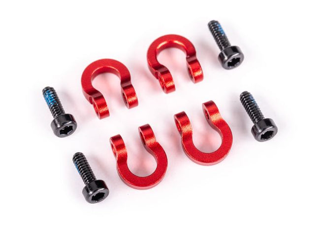 9734R Bumper D-rings, front or rear, 6061-T6 aluminum (red-anodized) (4)