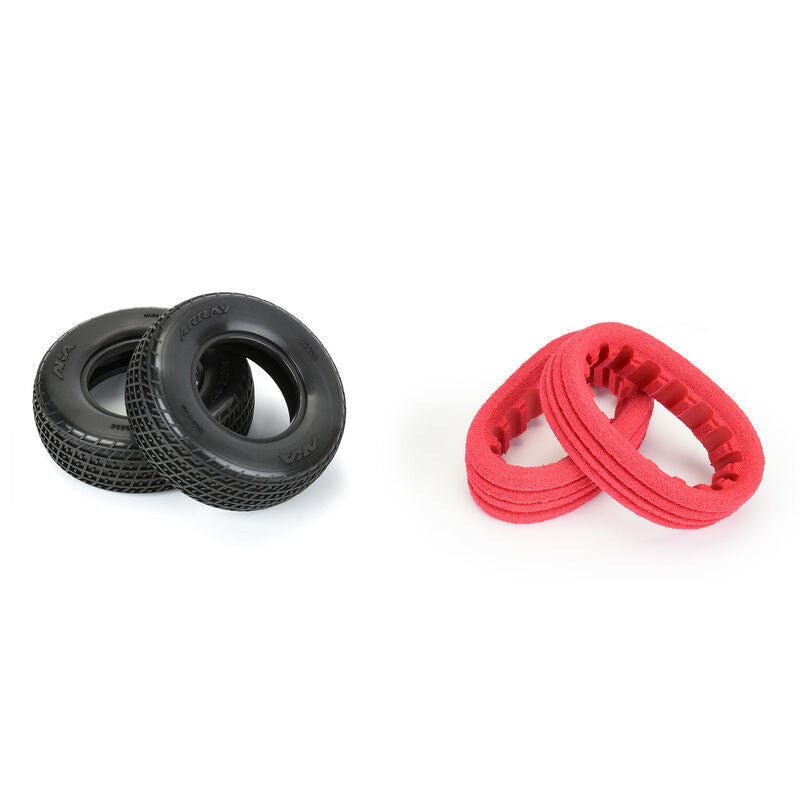 AKA Array Clay 2WD Front 1.7"/2.2" Dirt Oval Tires (2) AKA13238CR