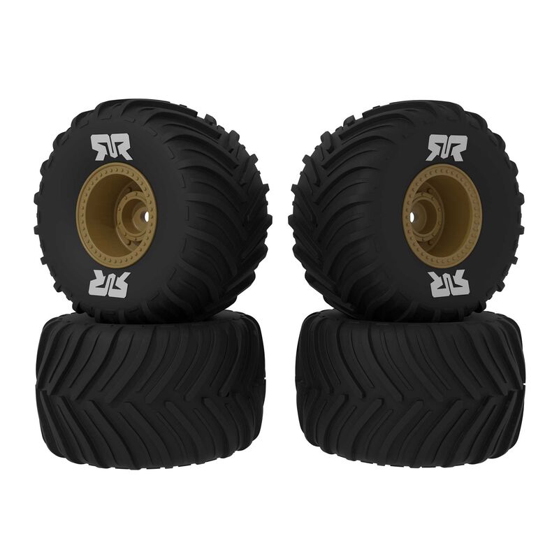 ARRMA dBoots Chevron MT Tire Set Glued (Bronze) (2 Pairs) - GROM