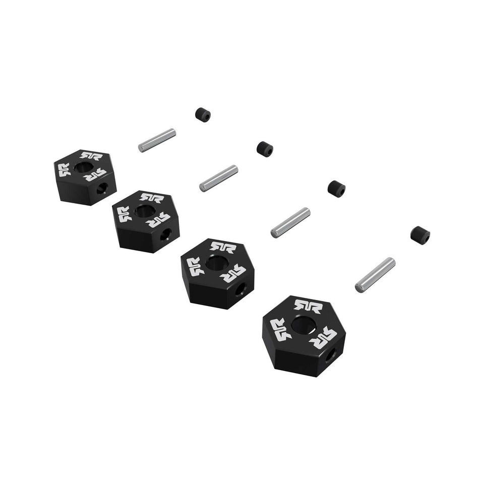 ARRMA 	12mm Wheel Hex set (Metal) 4pcs- Black