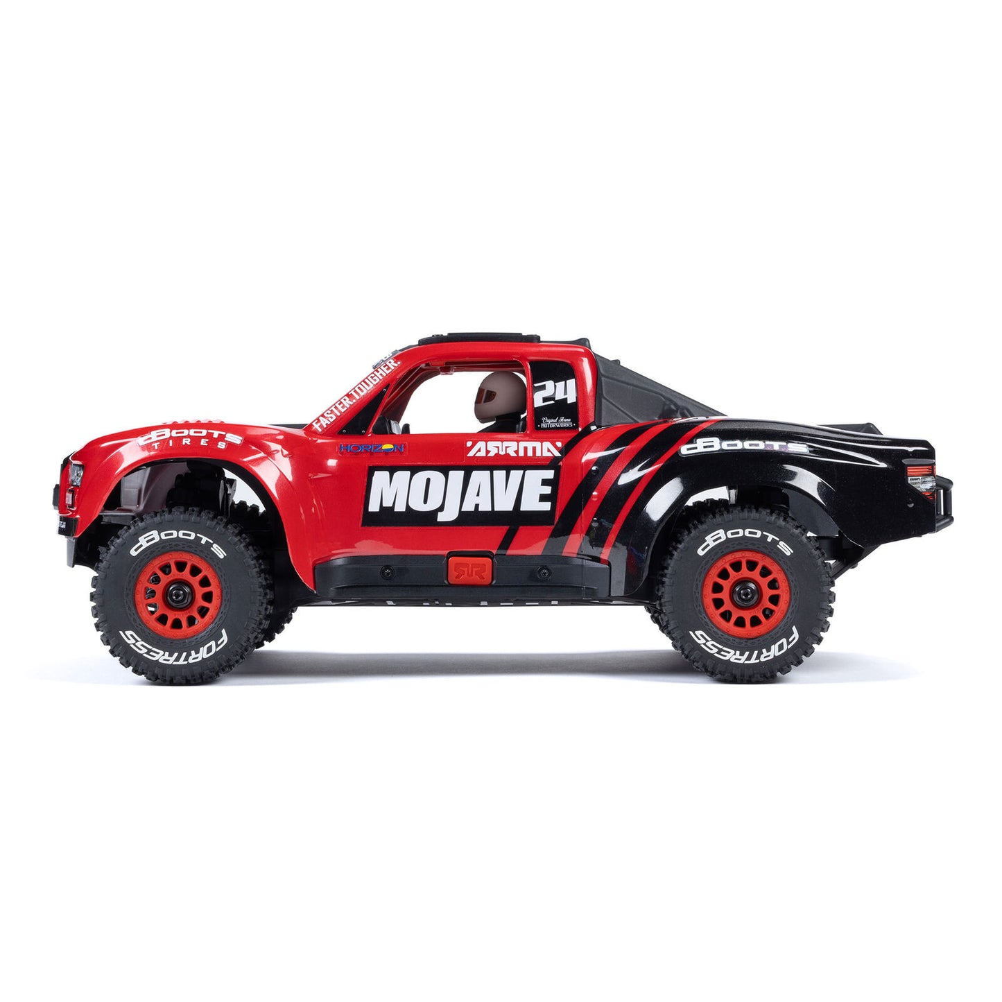 MOJAVE GROM MEGA 380 Brushed 4X4 Small Scale Desert Truck RTR with Battery & Charger, Red/Black