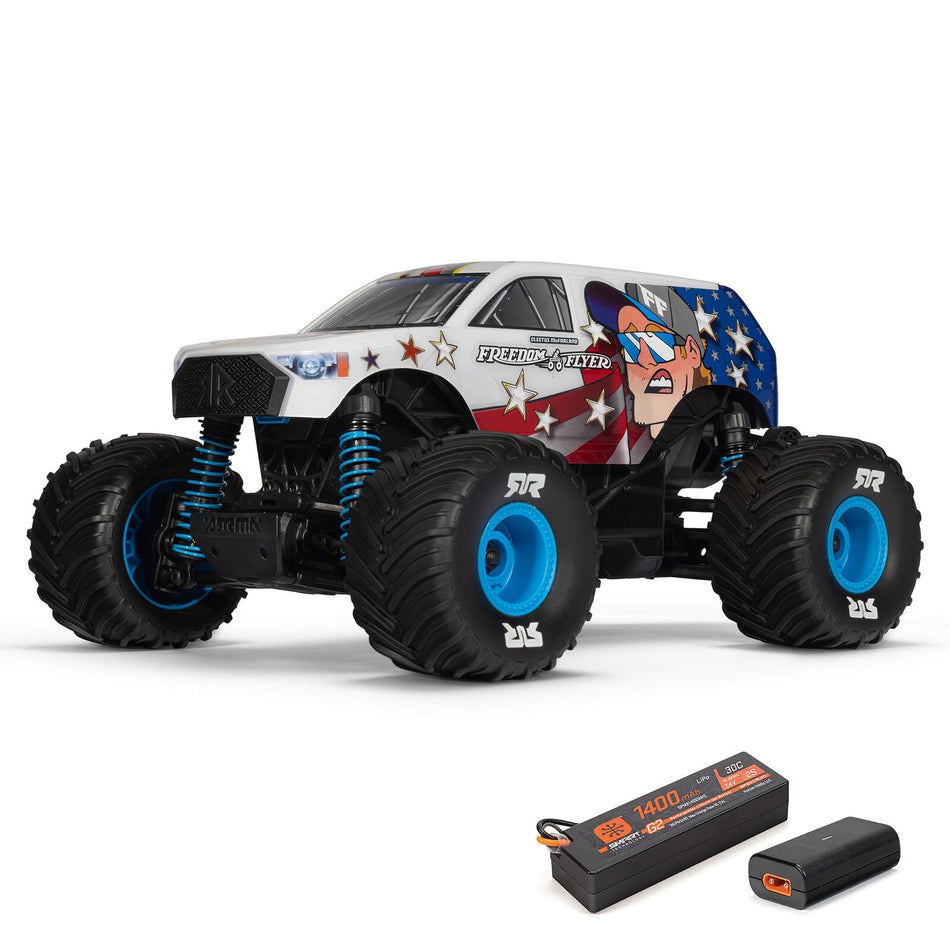 ARRMA ARA2130FF 1/16 Freedom Flyer GROM 4WD RTR Brushed Monster Truck (Battery & Charger Included)