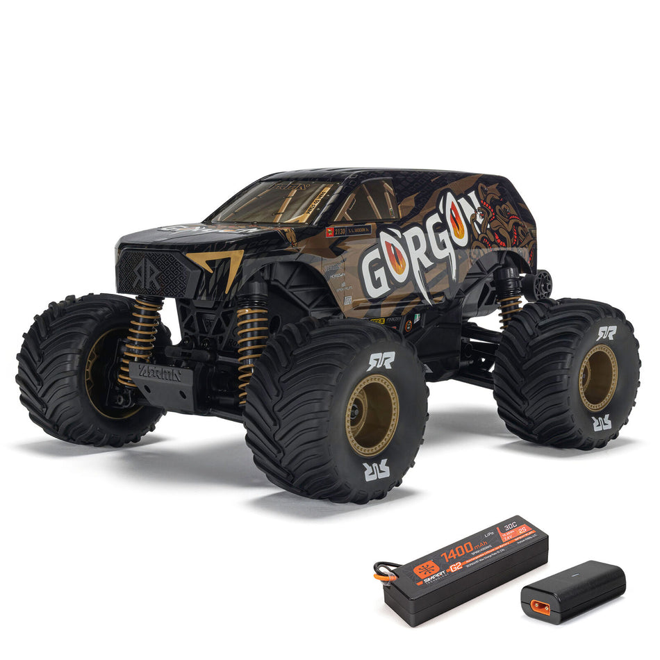 ARRMA 1/16 GORGON GROM 4X4 RTR Brushed Monster Truck, Bronze
