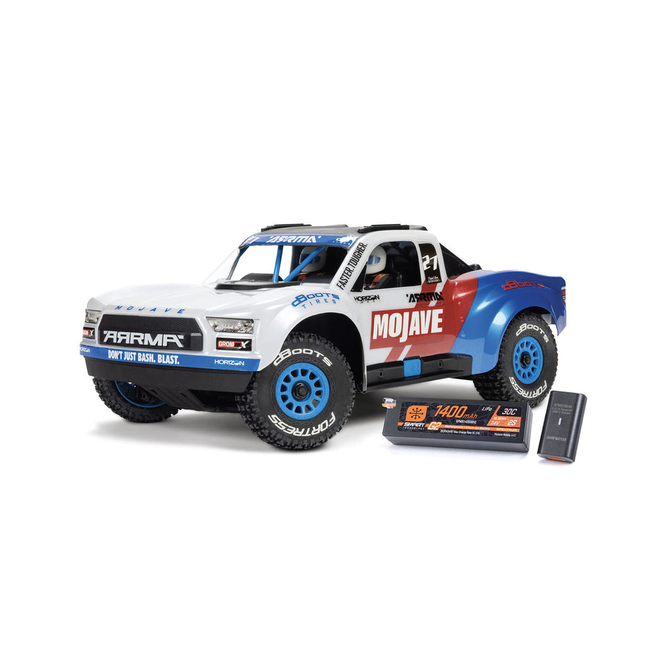 MOJAVE GROM 223S BLX Brushless 4X4 Small Scale Desert Truck RTR with Battery & Charger, White