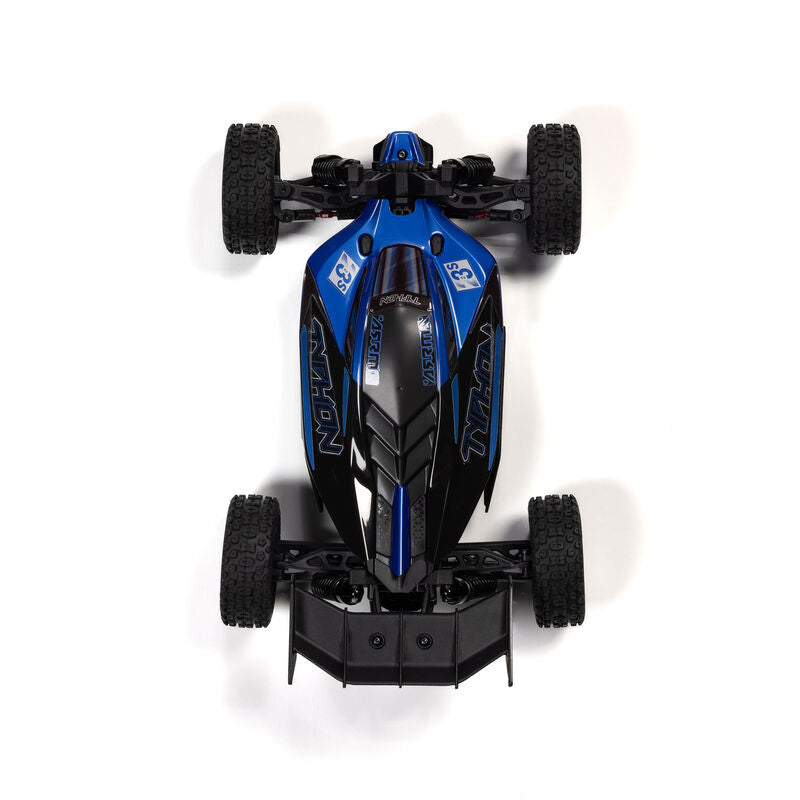 TYPHON GROM 223S BLX Brushless 4X4 Small Scale Buggy RTR with Battery & Charger, Blue