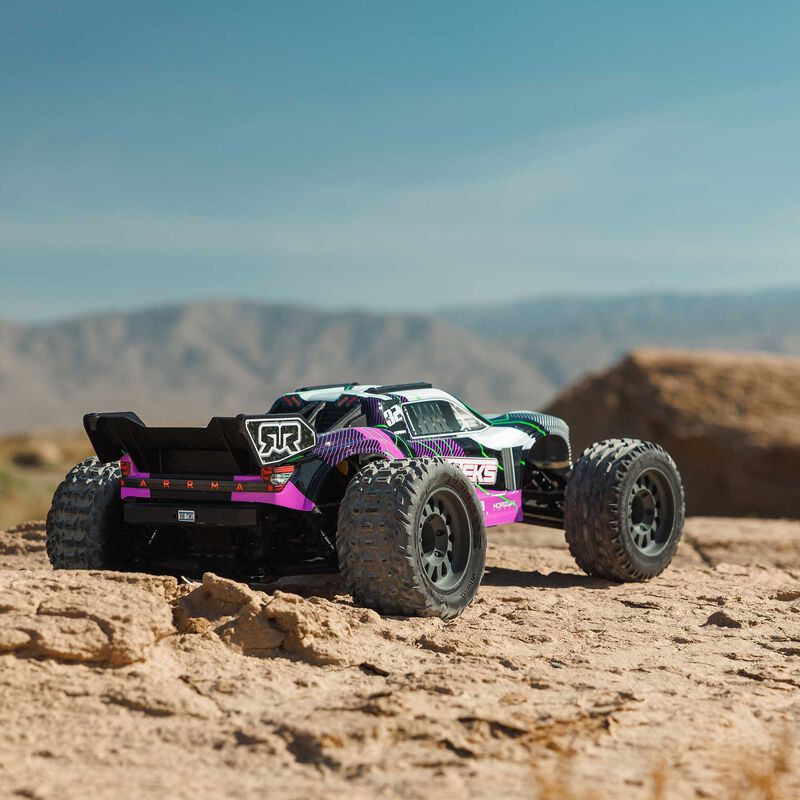 ARRMA 1/10 VORTEKS MEGA 550 2WD Stadium Truck RTR with Battery & Charger, Purple