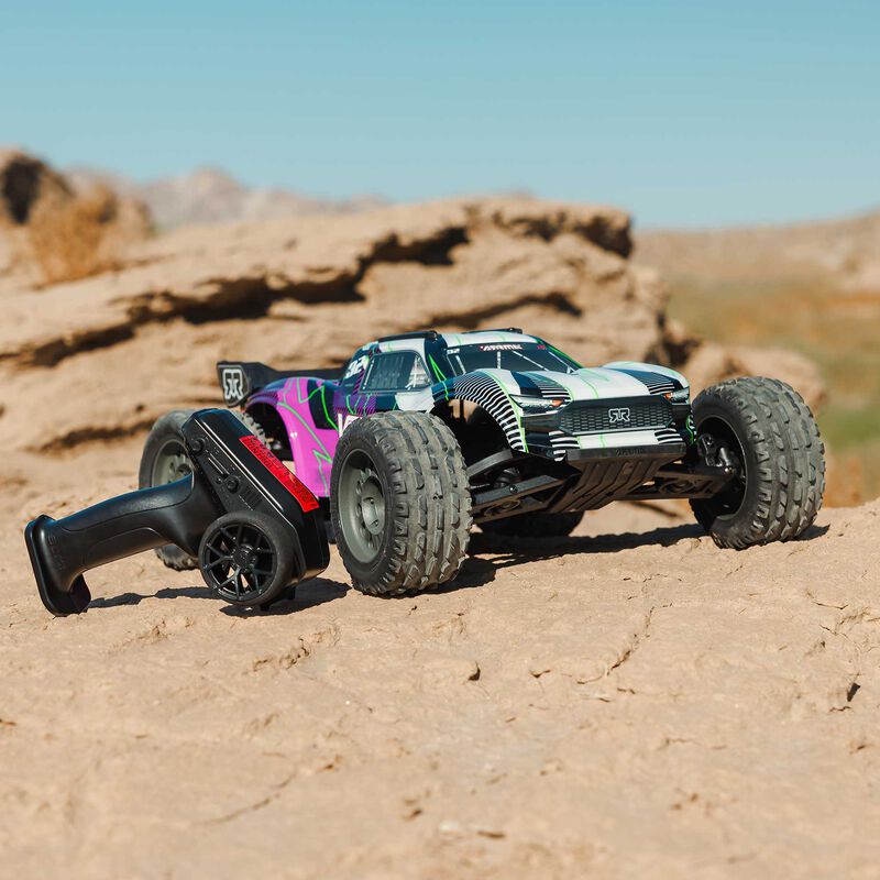 ARRMA 1/10 VORTEKS MEGA 550 2WD Stadium Truck RTR with Battery & Charger, Purple