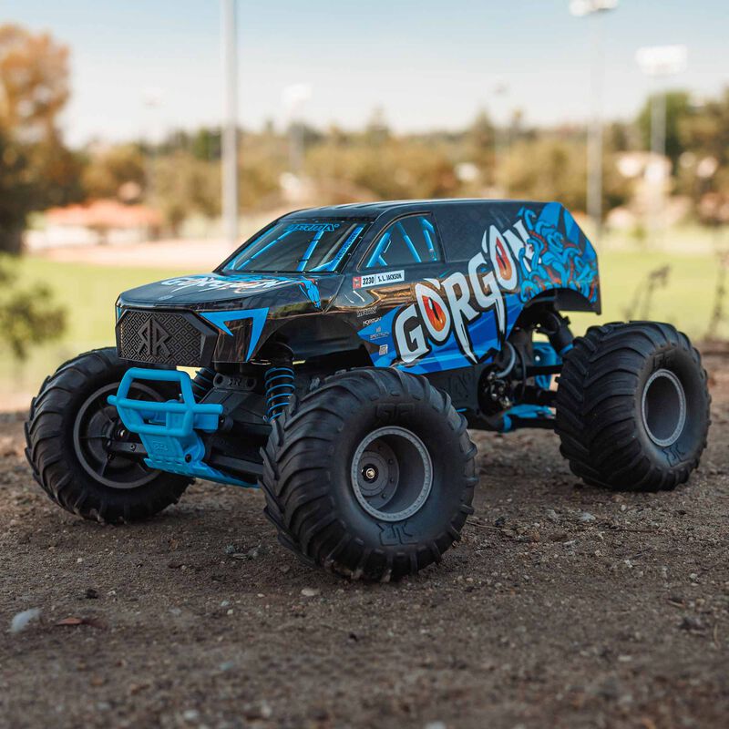 1/10 GORGON 4X2 MEGA 550 Brushed Monster Truck Ready-To-Assemble Kit with  Battery & Charger