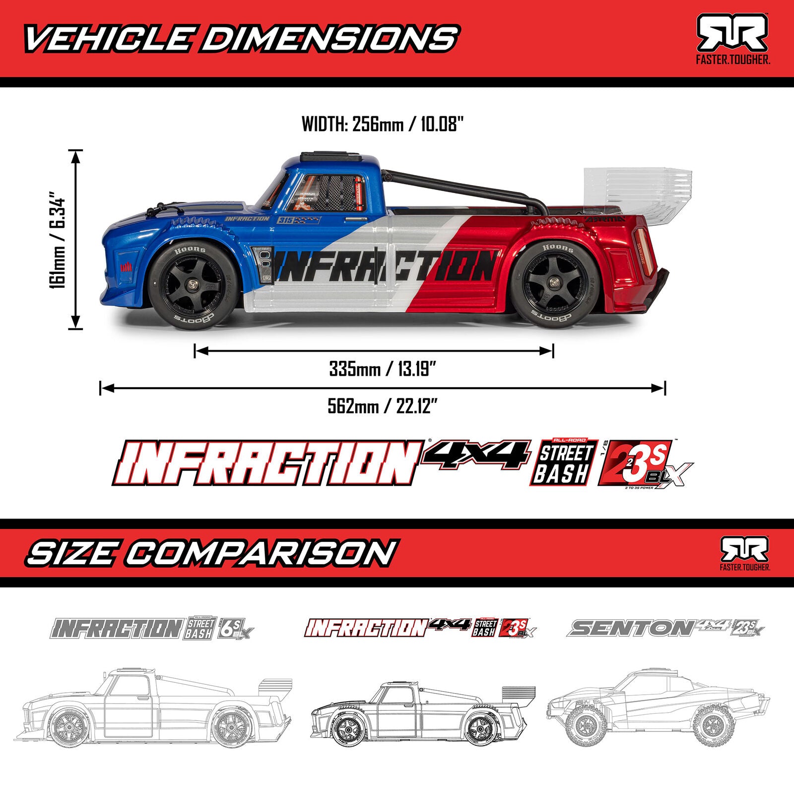 ARRMA 1/8 INFRACTION 223S DSC 4X4 RTR Brushless All-Road Street