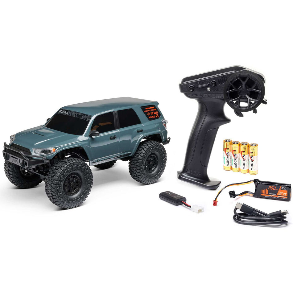 AXIAL 1/24 1/24 SCX24 Toyota 4Runner 4X4 RTR Brushed Rock Crawler (Battery & Charger Included), Gray