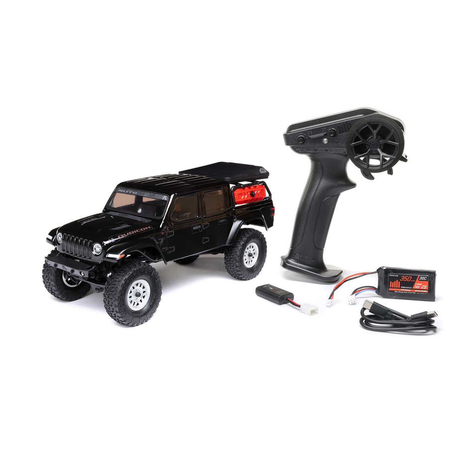 SCX24 Jeep Gladiator 4WD Rock Crawler RTR, Black