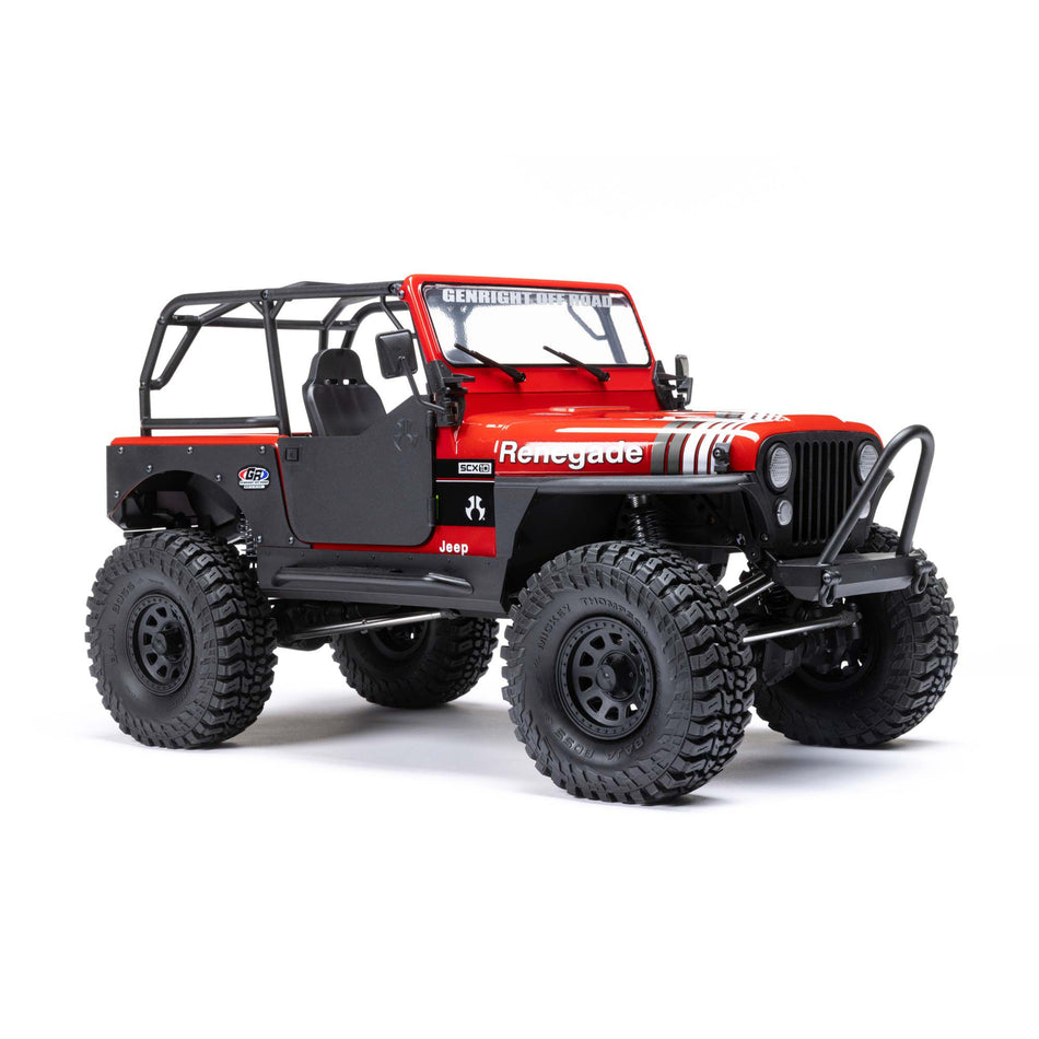 Axial 1/10 SCX10 III Jeep CJ-7 4WD Brushed RTR, Red