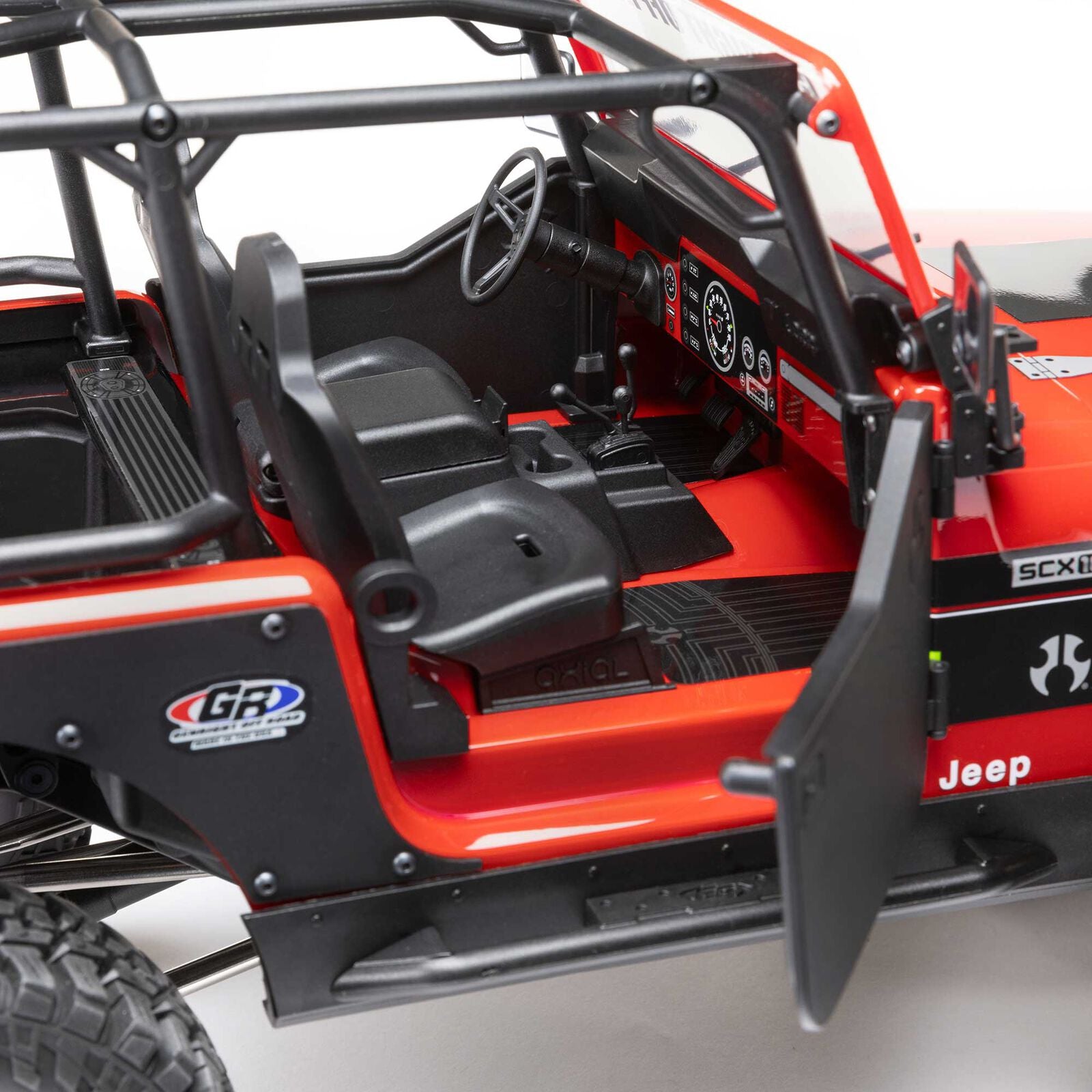 Axial 1/10 SCX10 III Jeep CJ-7 4X4 RTR Brushed Rock Crawler, Red