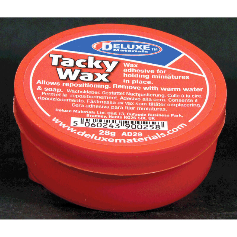 Deluxe Materials DLMAD29 Tacky Wax (28g) – Precision Adhesive Wax  DLMAD29
