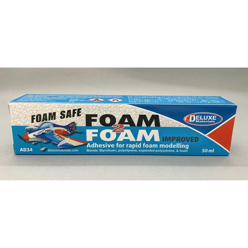 Deluxe Materials Foam 2 Foam, Foam Safe Glue 50ml: EPO, EPS, Wood