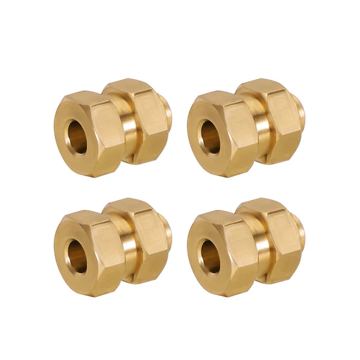 INJORA 4PCS Brass Wheel Hex Hub +5mm Extenders for Axial SCX24 AX24