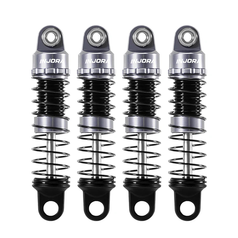 INJORA 26mm Aluminum Oil Shocks for 1/30 Axial SCX30 Silver