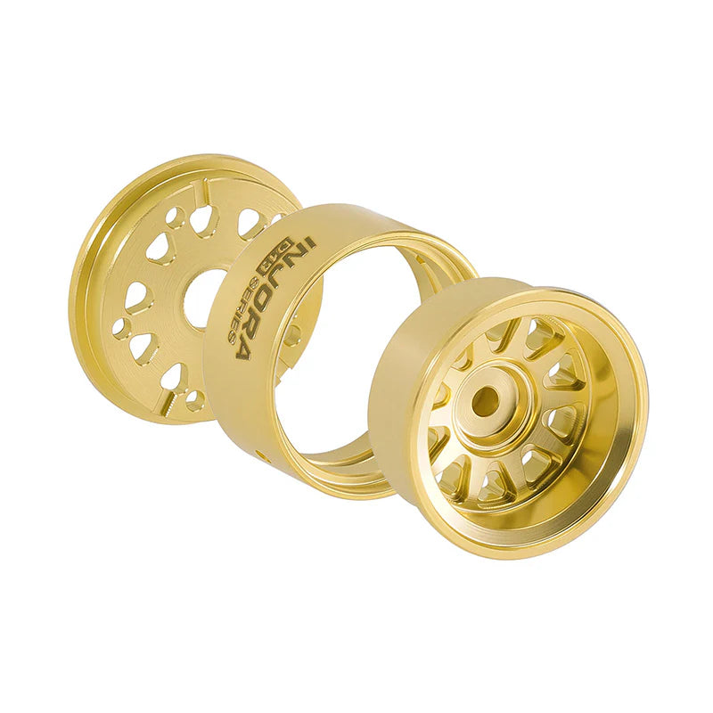 INJORA 0.7" D19 Brass Beadlock Wheels for 1/30 SCX30 (W7007)